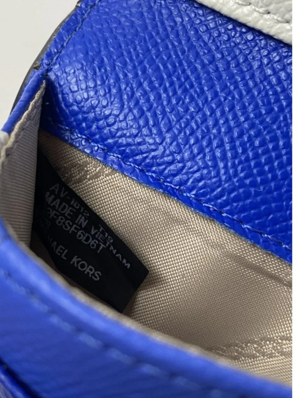 Michael Kors Blue Saffiano Leather Wallet - Picture 7 of 11